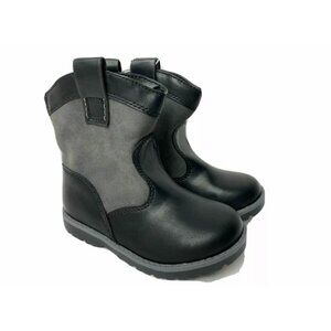 Cat & Jack Black & Gray Hunter Cowboy Western Riding Boots Toddler Size 6